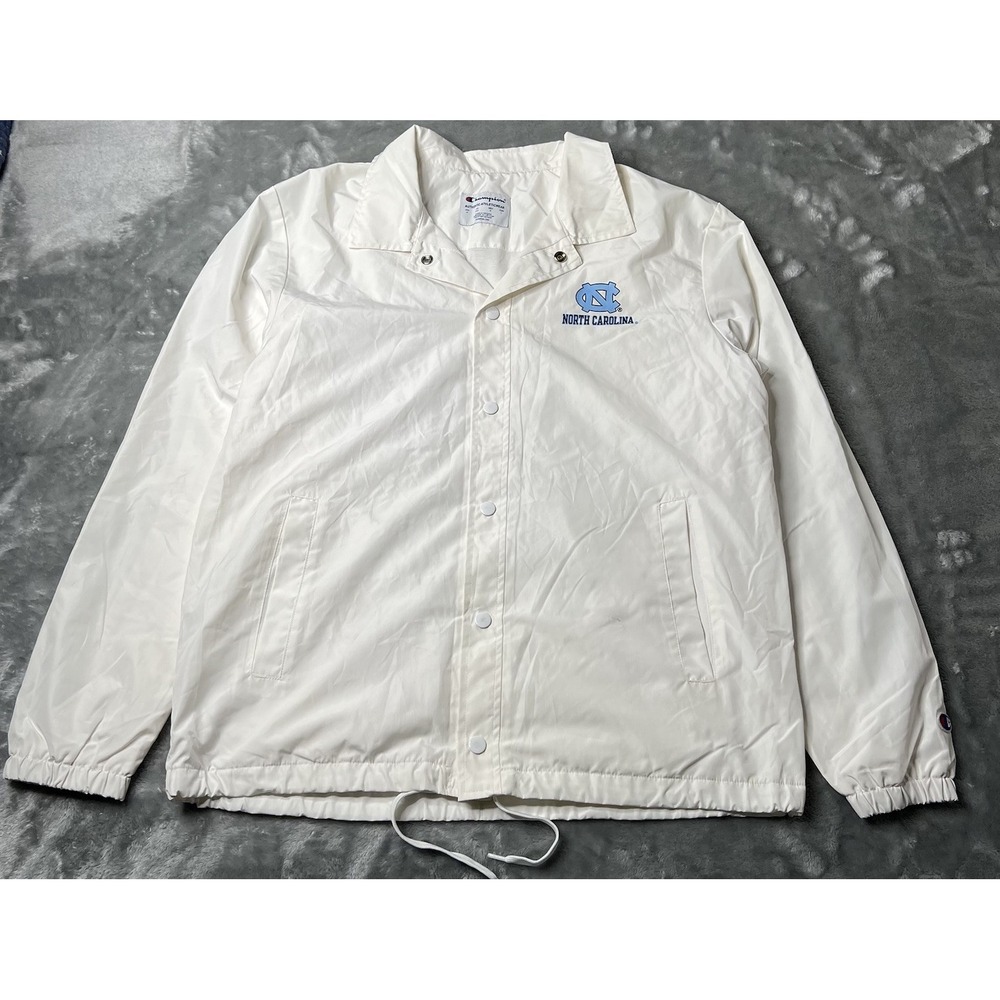 Champion Jacket Women Size Medium North Carolina Windbreaker Y2K White College